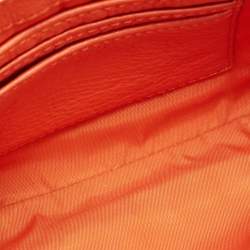 Pre Owned Tory Burch Orange Leather Amanda Crossbody Bag