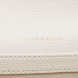 Pre Owned Tory Burch Off White Leather Mini Kira Shoulder Bag