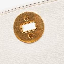 Pre Owned Tory Burch Off White Leather Mini Kira Shoulder Bag