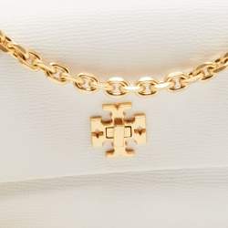 Pre Owned Tory Burch Off White Leather Mini Kira Shoulder Bag