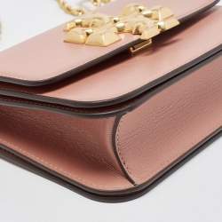 Pre Owned Tory Burch Old Rose Leather Small Eleanor Shoulder Bag