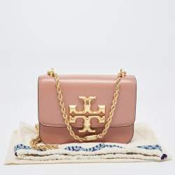 Pre Owned Tory Burch Old Rose Leather Small Eleanor Shoulder Bag
