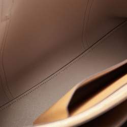 Pre Owned Tory Burch Brown Leather Triple Compartment Perry Tote