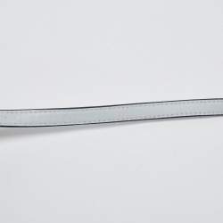 Pre Owned Tory Burch Pale Blue Leather Fleming Shoulder Bag