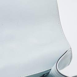 Pre Owned Tory Burch Pale Blue Leather Fleming Shoulder Bag