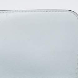 Pre Owned Tory Burch Pale Blue Leather Fleming Shoulder Bag