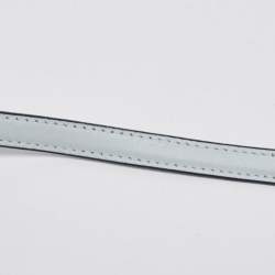 Pre Owned Tory Burch Pale Blue Leather Fleming Shoulder Bag