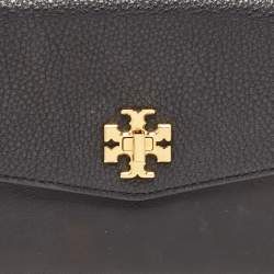 Pre Owned Tory Burch Black Leather Kira Chain Clutch