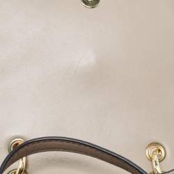 Pre Owned Tory Burch Taupe Leather Mini Alexa Crossbody Bag