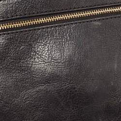 Pre Owned Tory Burch Black Leather Amanda Logo Crossbody Bag