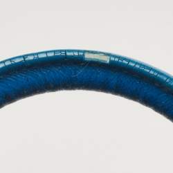 Pre Owned Tory Burch Two Tone Blue Leather Robinson Middy Satchel