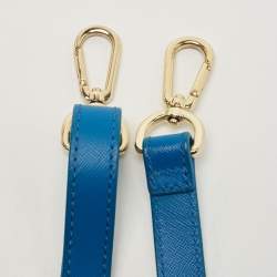 Pre Owned Tory Burch Two Tone Blue Leather Robinson Middy Satchel