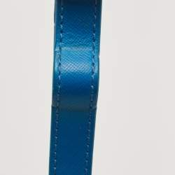 Pre Owned Tory Burch Two Tone Blue Leather Robinson Middy Satchel