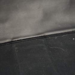 Pre Owned Tory Burch Black/White Gemini Link Coated Canvas and Leather Tote