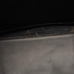 Pre Owned Tory Burch Black/White Gemini Link Coated Canvas and Leather Tote