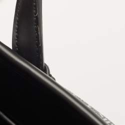 Pre Owned Tory Burch Black/White Gemini Link Coated Canvas and Leather Tote