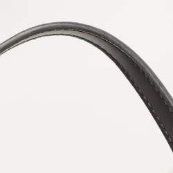 Pre Owned Tory Burch Black/White Gemini Link Coated Canvas and Leather Tote