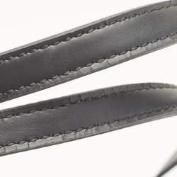 Pre Owned Tory Burch Black/White Gemini Link Coated Canvas and Leather Tote