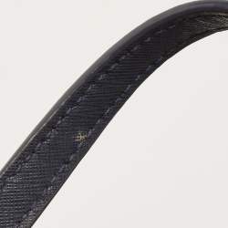 Pre Owned Tory Burch Navy Blue Saffiano Leather York Buckle Tote