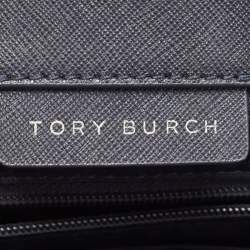 Pre Owned Tory Burch Navy Blue Saffiano Leather York Buckle Tote