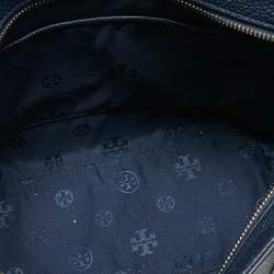 Pre Owned Tory Burch Navy Blue Leather Thea Convertible Tote