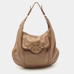 Tory Burch Beige Leather Amanda Hobo