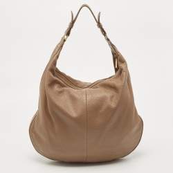 Tory Burch Beige Leather Amanda Hobo