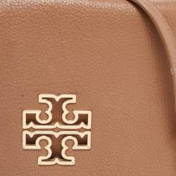 Pre Owned Tory Burch Brown Leather Britten Crossbody Bag