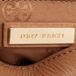Pre Owned Tory Burch Brown Leather Britten Crossbody Bag