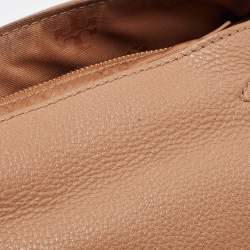 Pre Owned Tory Burch Brown Leather Britten Crossbody Bag