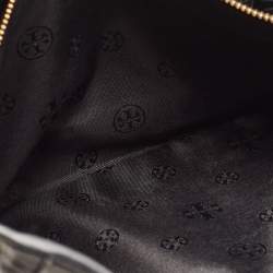 Pre Owned Tory Burch Black Leather Small Britten Slouchy Tote