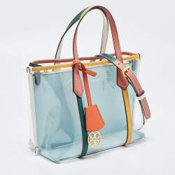 Pre Owned Tory Burch Multicolor PVC and Leather Perry Tote