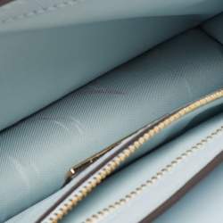 Pre Owned Tory Burch Blue Leather Robinson Flap Shoulder Bag