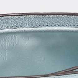 Pre Owned Tory Burch Blue Leather Robinson Flap Shoulder Bag