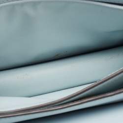 Pre Owned Tory Burch Blue Leather Robinson Flap Shoulder Bag