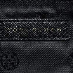 Pre Owned Tory Burch Black Leather Double Zip Robinson Tote