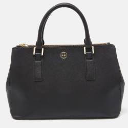 Tory Burch Black Leather York Buckle Tote Tory Burch | The Luxury Closet