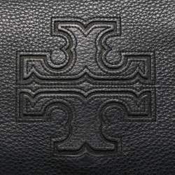 Pre Owned Tory Burch Black Leather Harper Flap Crossbody Bag