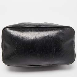 Pre Owned Tory Burch Black Leather Mini Dena Shoulder Bag