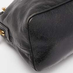 Pre Owned Tory Burch Black Leather Mini Dena Shoulder Bag