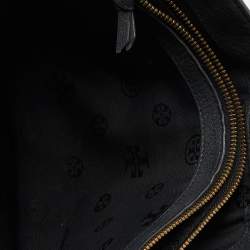 Pre Owned Tory Burch Black Leather McGraw Slouchy Tote