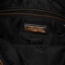 Pre Owned Tory Burch Black Leather McGraw Slouchy Tote