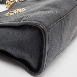 Pre Owned Tory Burch Black Leather McGraw Slouchy Tote