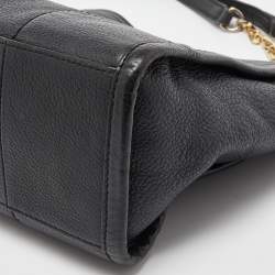 Pre Owned Tory Burch Black Leather McGraw Slouchy Tote