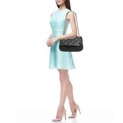 Pre Owned Tory Burch Black Leather Fleming Soft Shoulder Bag