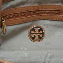 Pre Owned Tory Burch Tan Leather Amanda Hobo