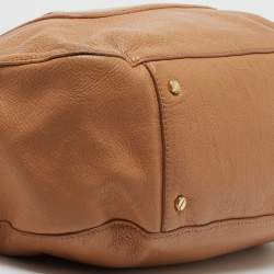 Pre Owned Tory Burch Tan Leather Amanda Hobo