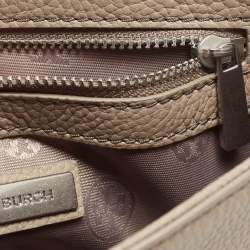 Pre Owned Tory Burch Taupe Leather Britten Shoulder Bag