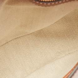 Pre Owned Tory Burch Brown Leather Miller Saddle Crossbody Bag