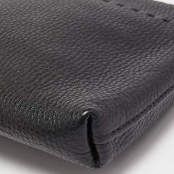 Pre Owned Tory Burch Black Leather Zip Pouch Crossbody Bag